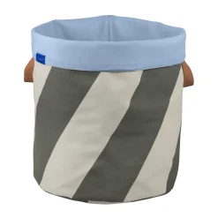 Diagonal laundry basket Ø40x50 cm, Dark olive-sand