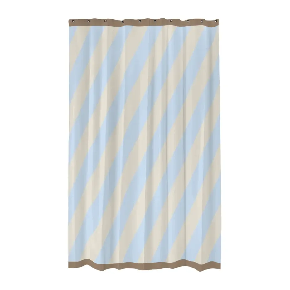 Diagonal shower curtain 150x200 cm, Light blue