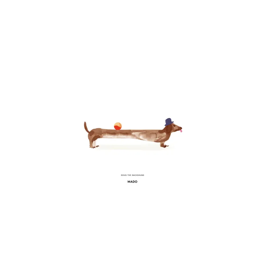 Doug the Dachshund poster, 30x40 cm