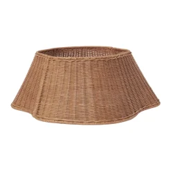 Drape braided tree skirt Christmas tree basket, Natural