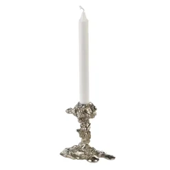 Drip candlestick 14 cm, Silver