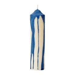 Drip pillar candle, Deep Blue, 20 cm