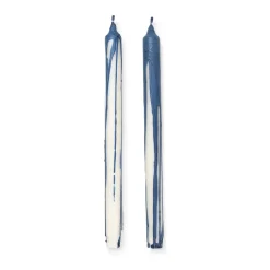 Dryp stearin candle 2-pack, Deep Blue