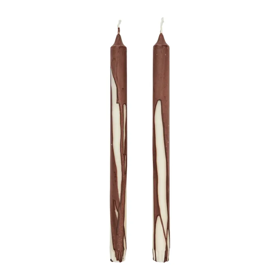 Dryp stearin candle 2-pack, Dark Chocolate