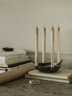 Dryp stearin candle 2-pack, Beige