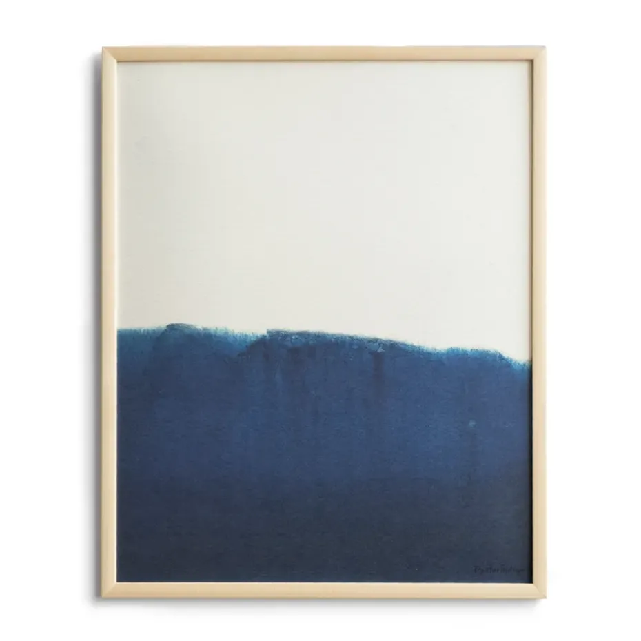 Dyeforindigo ocean 1 poster 40x50 cm, Blue-white