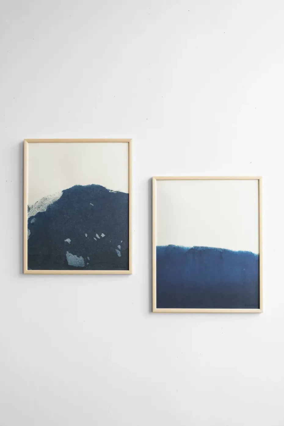 Dyeforindigo ocean 2 poster 40x50 cm, Blue-white