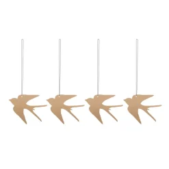 Easter Deco bird Easter decoration 4-pack, Cafe au lait
