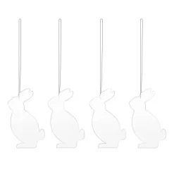 Easter Deco hare Easter decoration 4-pack, White