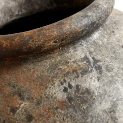Echo flower pot h50 cm Ø37 cm, rust-grey