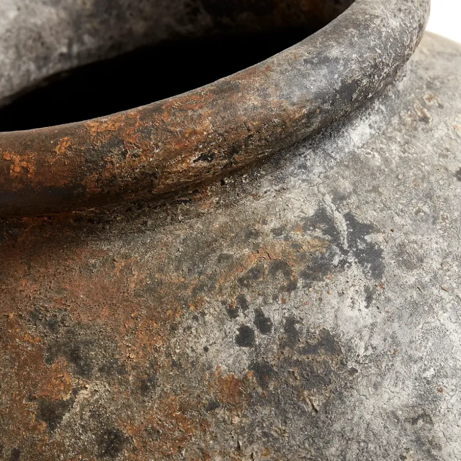 Echo flower pot h50 cm Ø37 cm, rust-grey