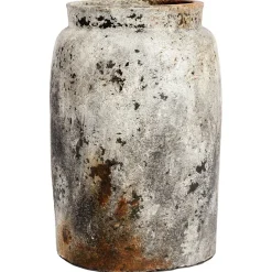 Echo flower pot h40 cm Ø26 cm, Rust-grey
