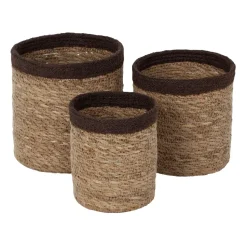 Emil storage basket 3-pack small, Natural-brown