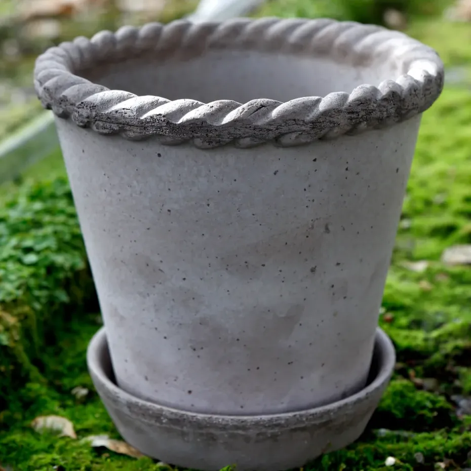 Emilia flower pot 16 cm, Grey