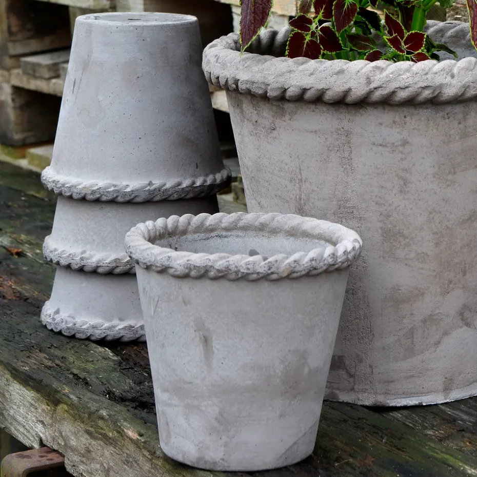 Emilia flower pot 16 cm, Grey