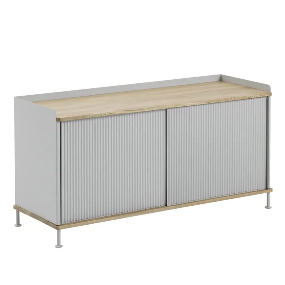Enfold sideboard low 125x45x63 cm, Oak-Grey