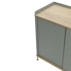 Enfold sideboard low 125x45x63 cm, Oak-Dusty green