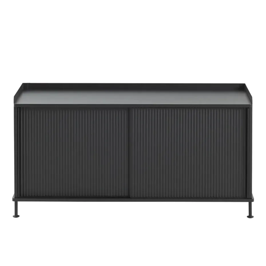 Enfold sideboard low 125x45x63 cm, Black-Black