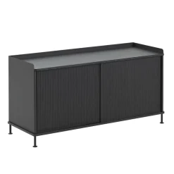 Enfold sideboard low 125x45x63 cm, Black-Black