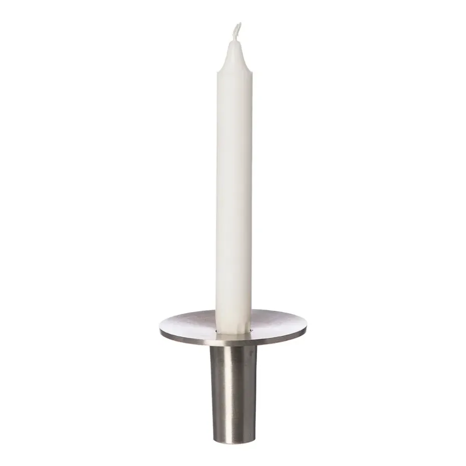 Ernst candle holder brushed aluminum Ø9.2 cm, 7 cm