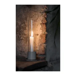 Ernst candle holder glass cylinder Ø7.5 cm, Natural white