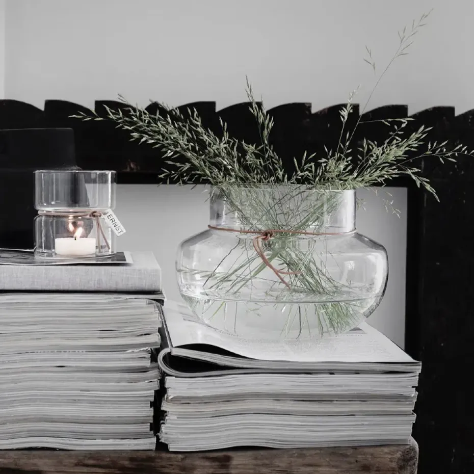 Ernst candle holder H8.5cm Ø8cm, clear