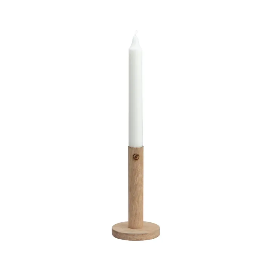 Ernst candle sticks made of wood 15 cm, nature