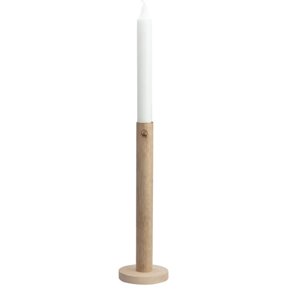 Ernst candle sticks made of wood 25 cm, nature