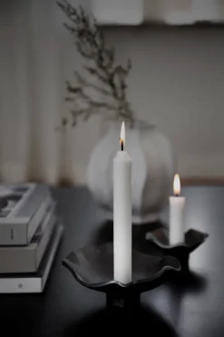 Ernst candlestick black aluminum, Ø14 cm