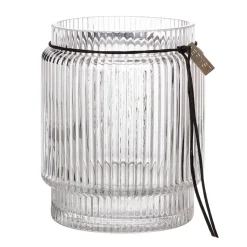 Ernst ruffled glass vase clear, Ø12.7 cm