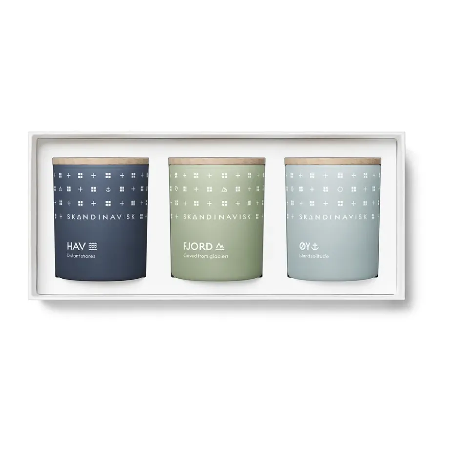 ESCAPE mini scented candle gift set 3 pieces, 65 g