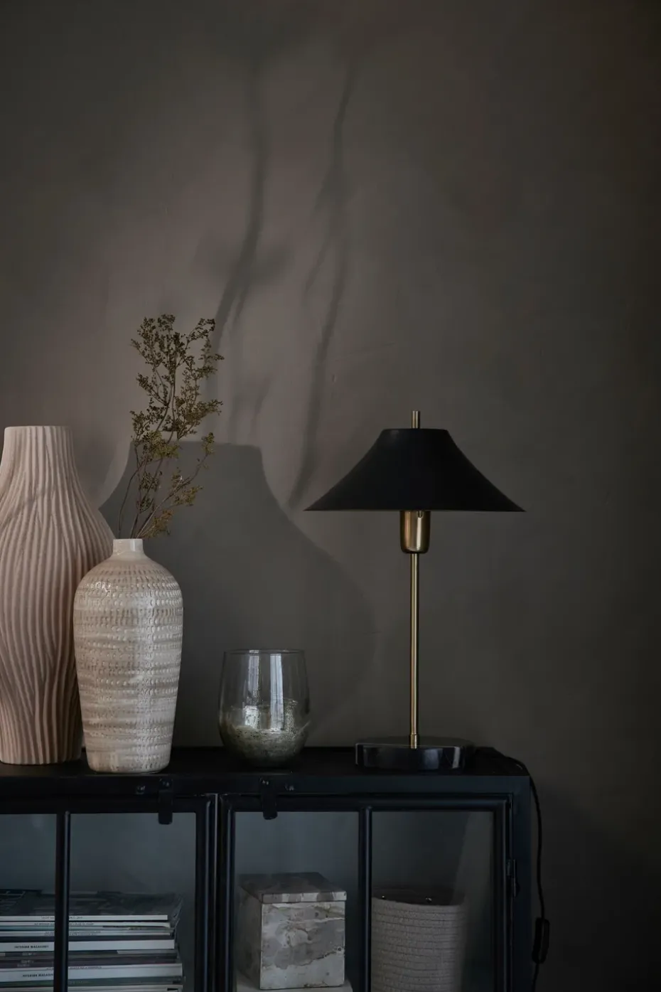 Esmia decorative vase 50 cm, Powder