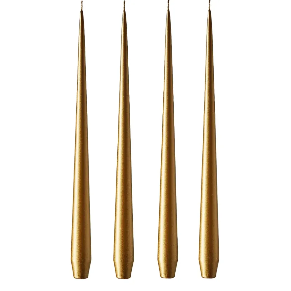 ester & erik candle 32 cm 4-pack metalic, Gold