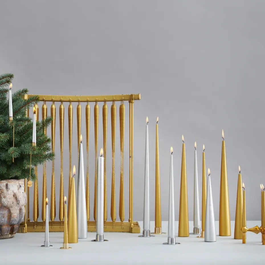 ester & erik candle 32 cm 4-pack metalic, Gold