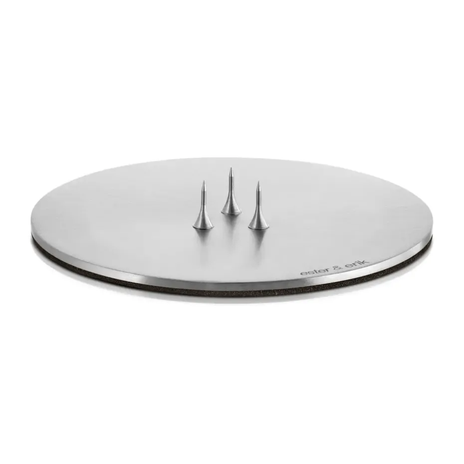 ester & erik candle holder Ø9 cm matte, Silver