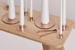 ester & erik candle plate Ø12 cm matte, Rosé gold