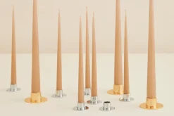 ester & erik candle sticks smooth 2-pack, Gold