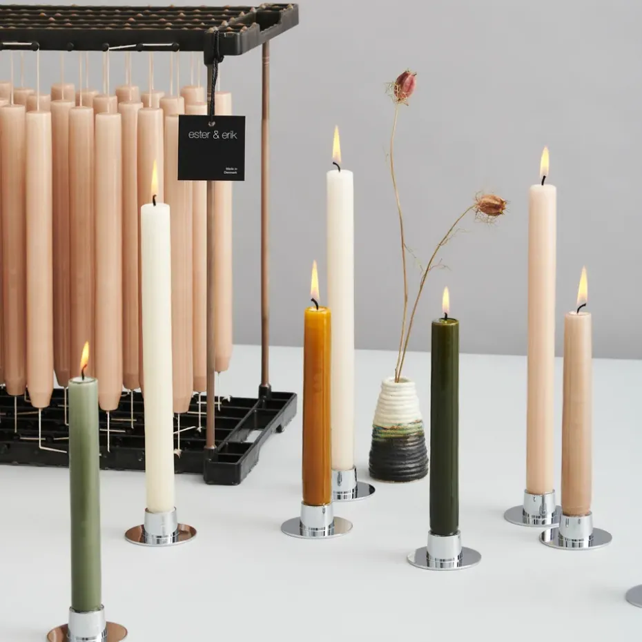 ester & erik candle sticks smooth 2-pack, Stainless steel