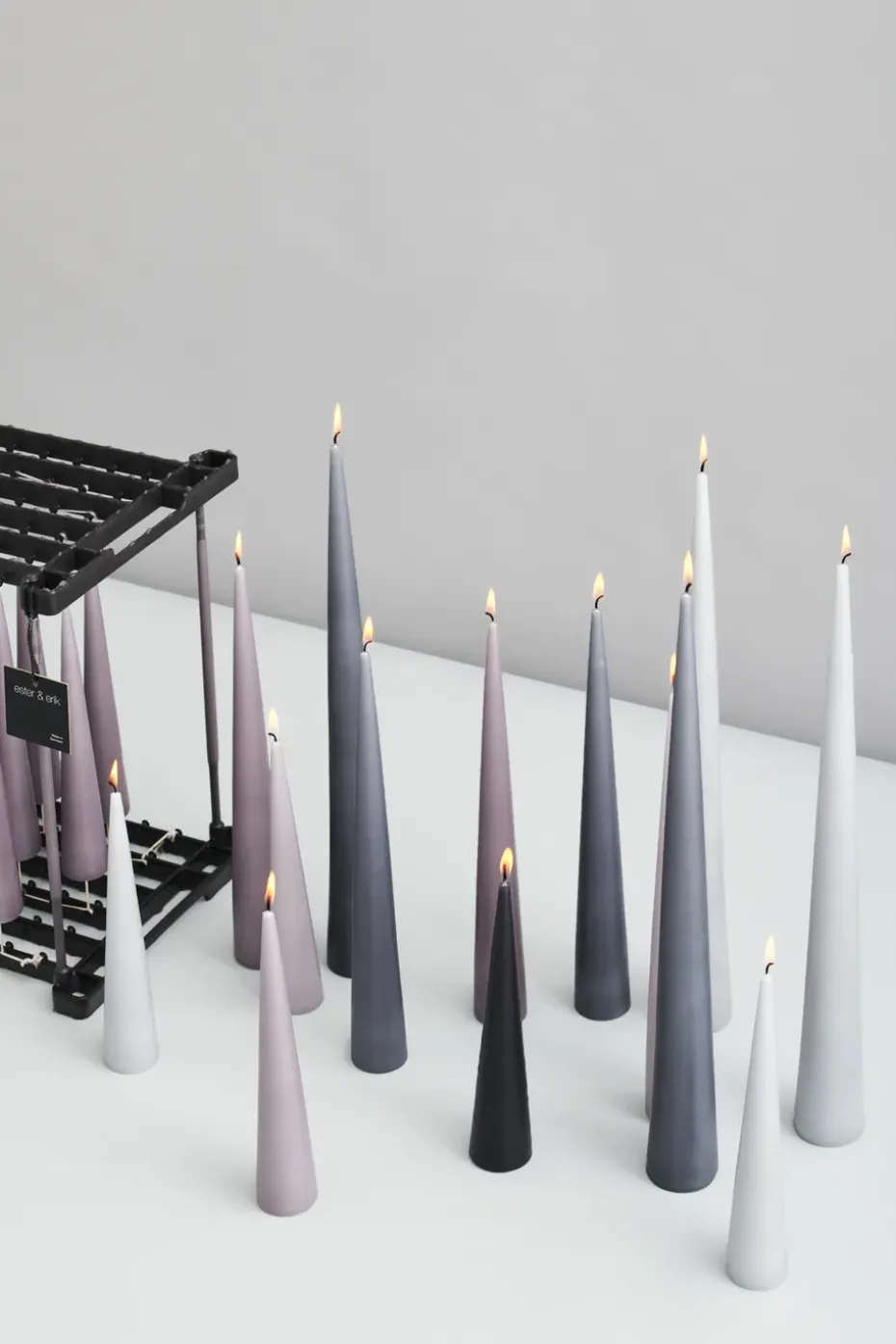 ester & erik chandelier 37 cm 2-pack matte, Dark slate 74