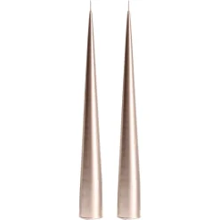 ester & erik cone candles 34 cm 2-pack metallic, Champagne 94