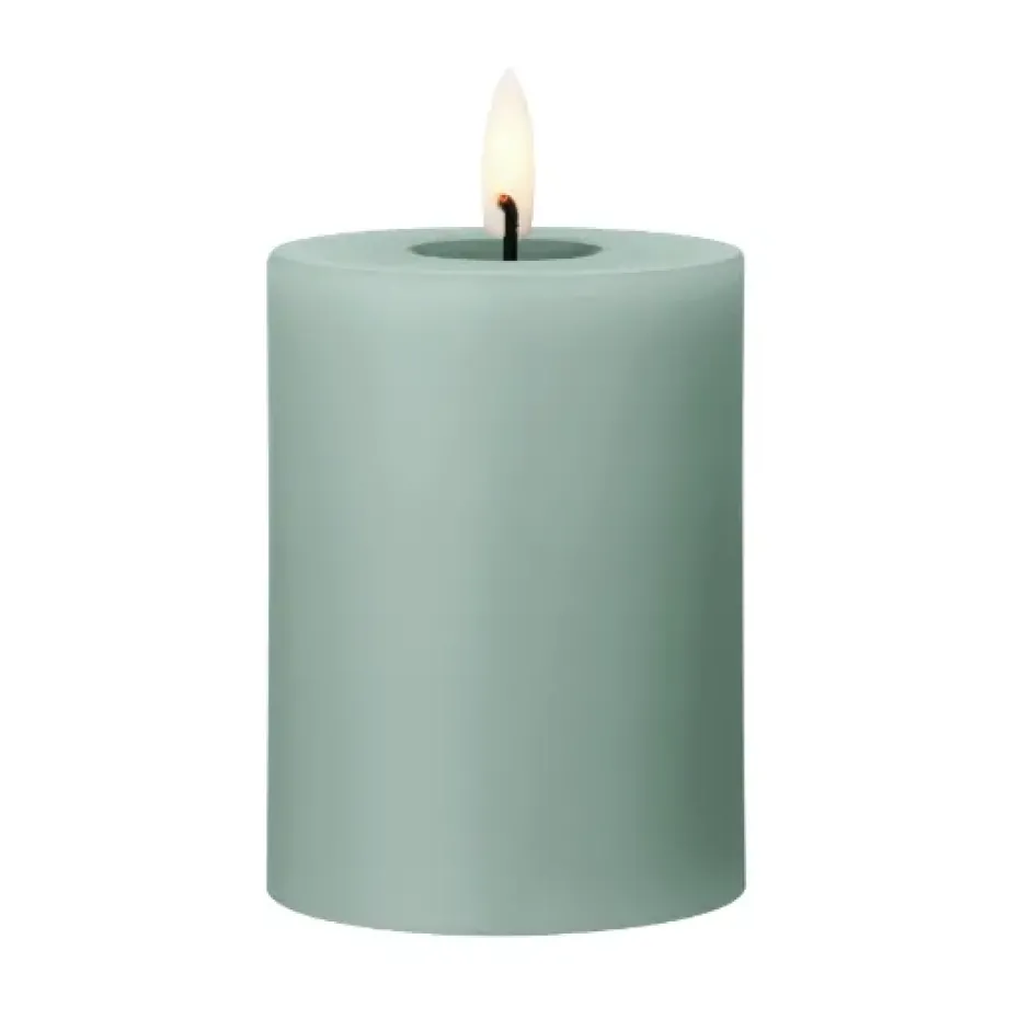ester & erik pillar candle LED, 67 Jade stone, 10 cm