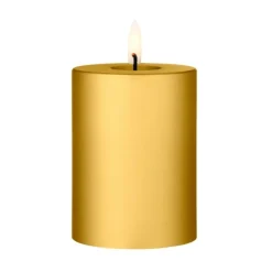 ester & erik pillar candle LED, 90 Gold Metallic, 10 cm