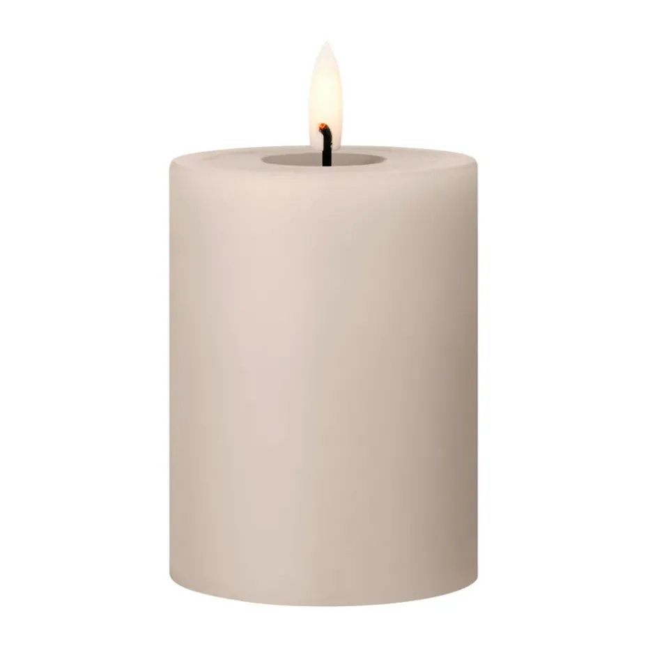 ester & erik pillar candle LED, 22 Linen Grey, 10 cm