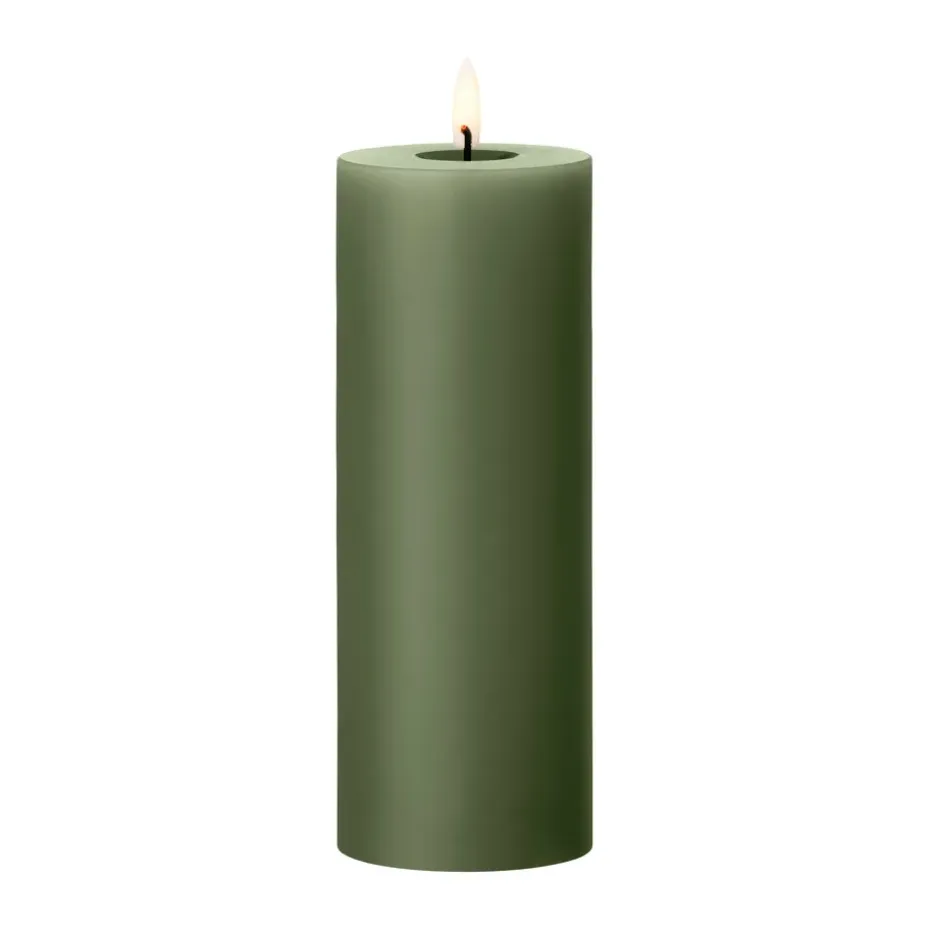ester & erik pillar candle LED, 70 Green Soil, 20 cm