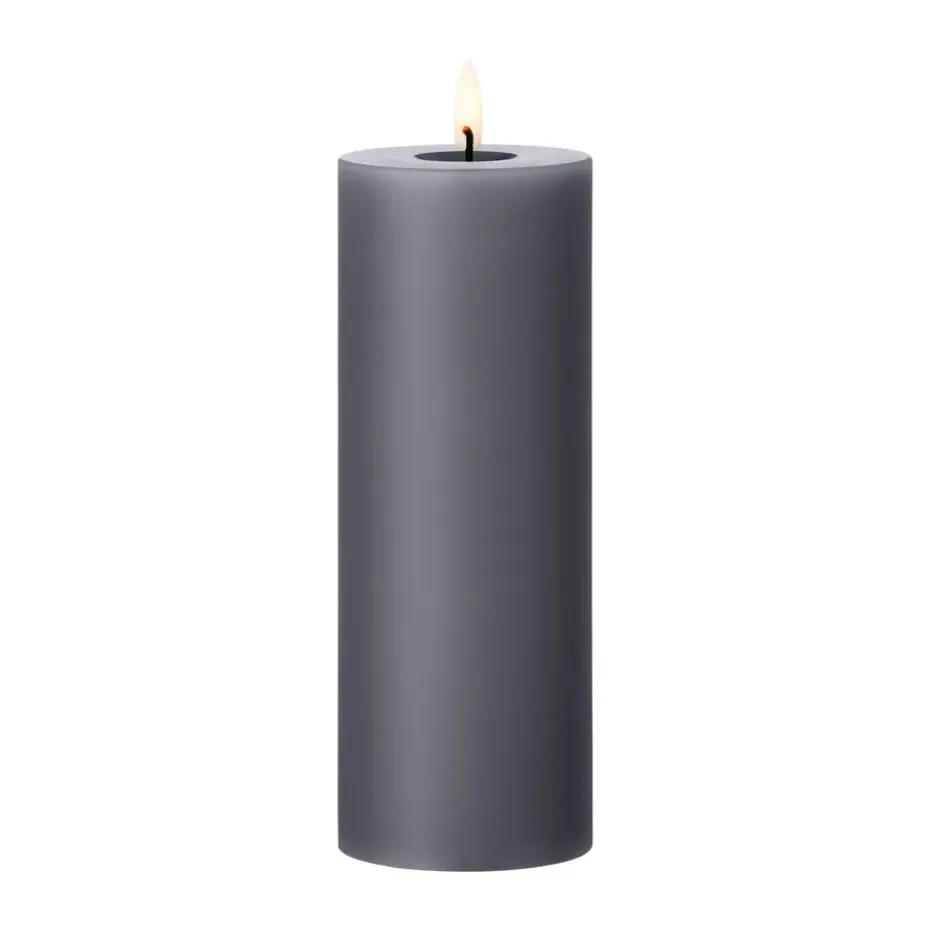 ester & erik pillar candle LED, 74 Dark Slate, 20 cm