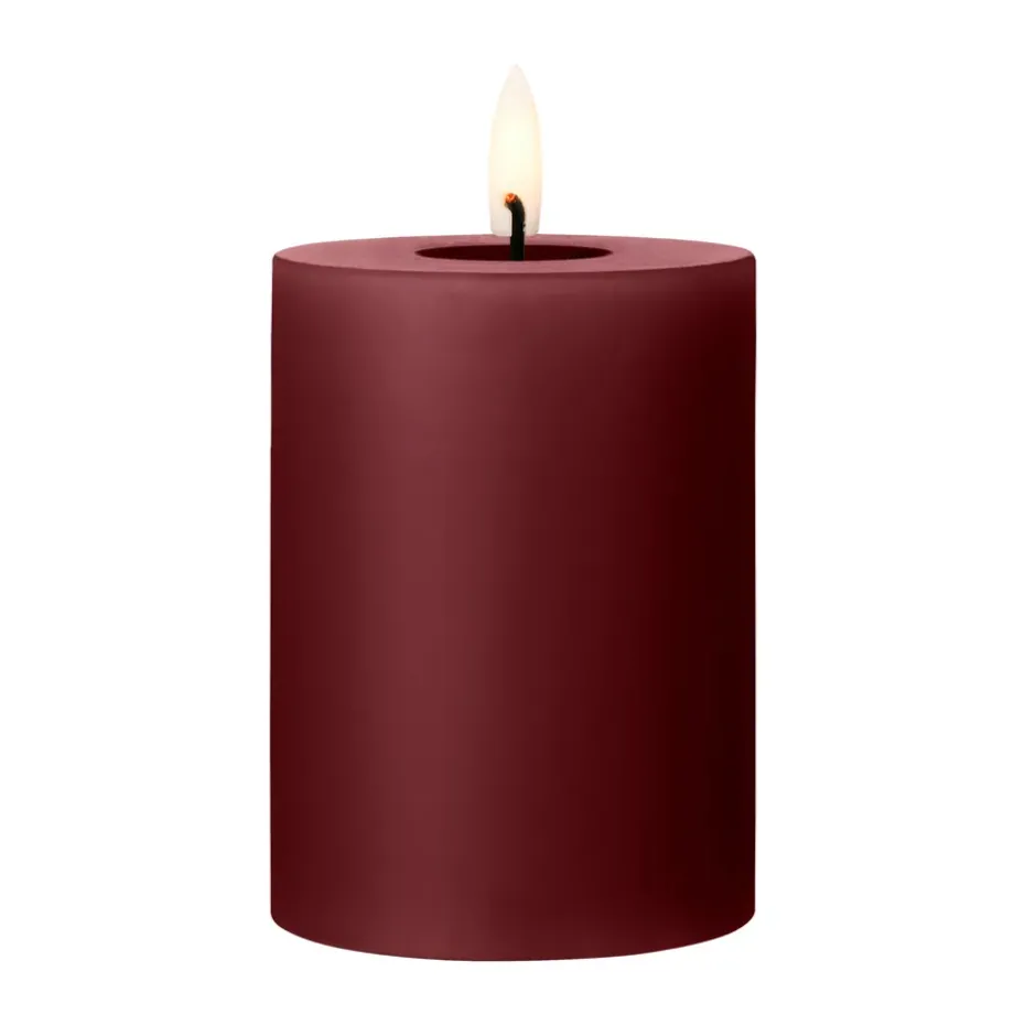 ester & erik pillar candle LED, 44/2 Deep Wine, 10 cm