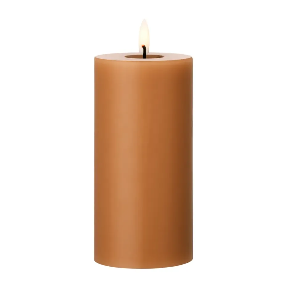 ester & erik pillar candle LED, 23 Raw Toffee, 15 cm