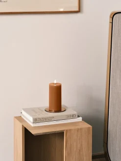ester & erik pillar candle LED, 23 Raw Toffee, 15 cm