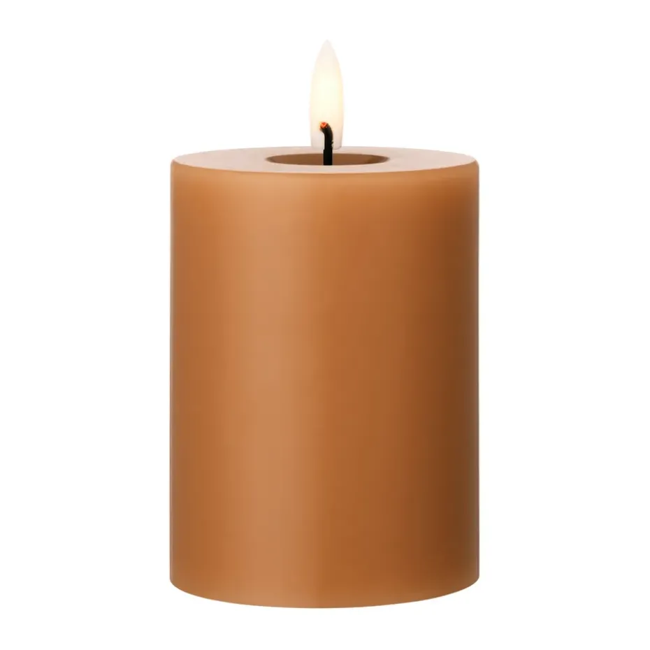 ester & erik pillar candle LED, 23 Raw Toffee, 10 cm