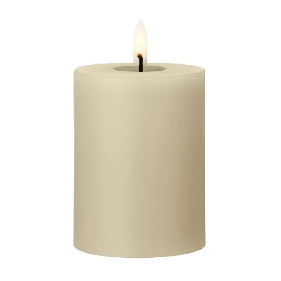 ester & erik pillar candle LED, 14 Pale ginger, 10 cm